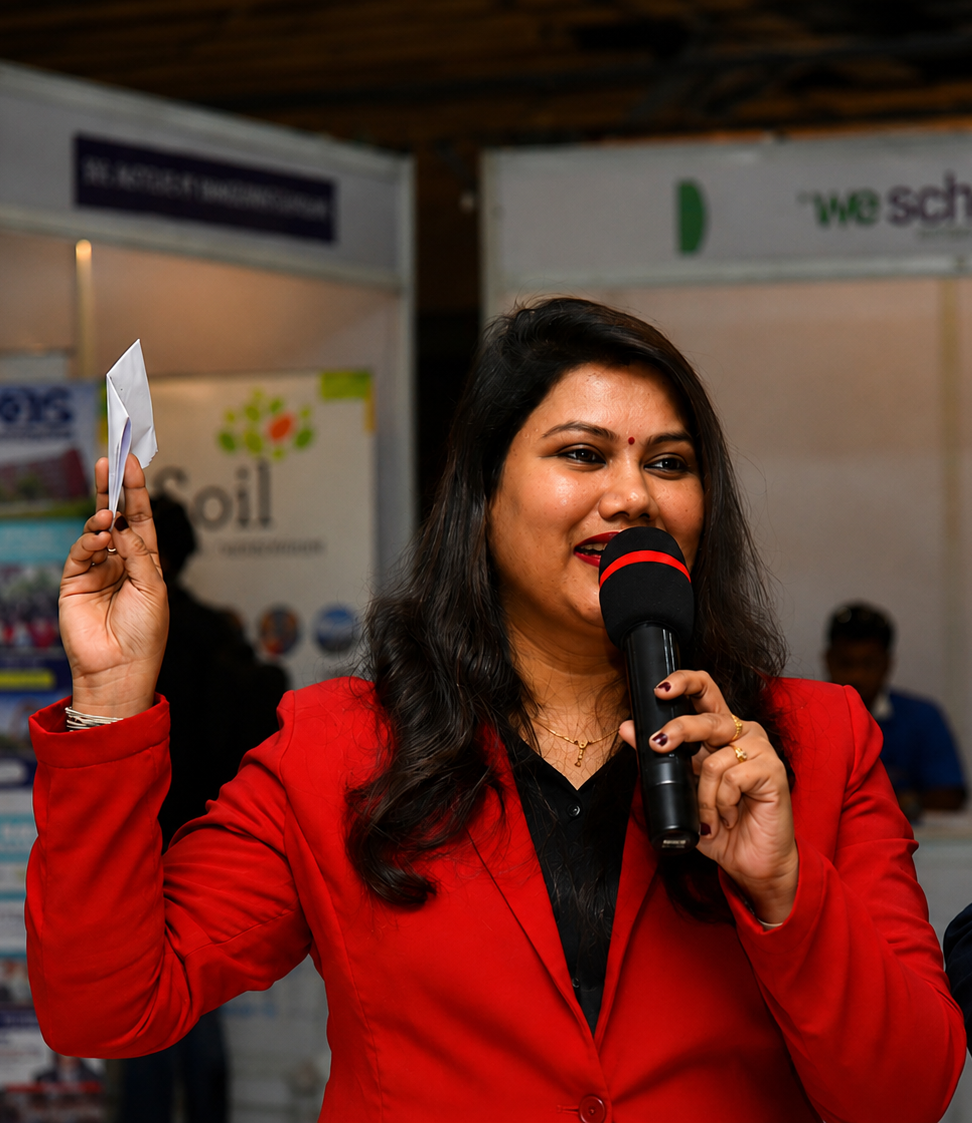 Sasmita Sahoo speaking at an education event